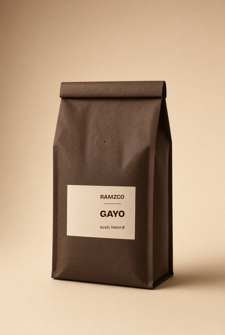 Aceh Gayo Natural, kemasan kopi RAMZCO
